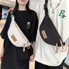 Casual Chest Bag Travel Lightweight Waist Bag Waterproof Nylon Shoulder Bag