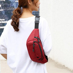 Canvas Waist Bag Casual Fanny Pack Large Phone Pouch