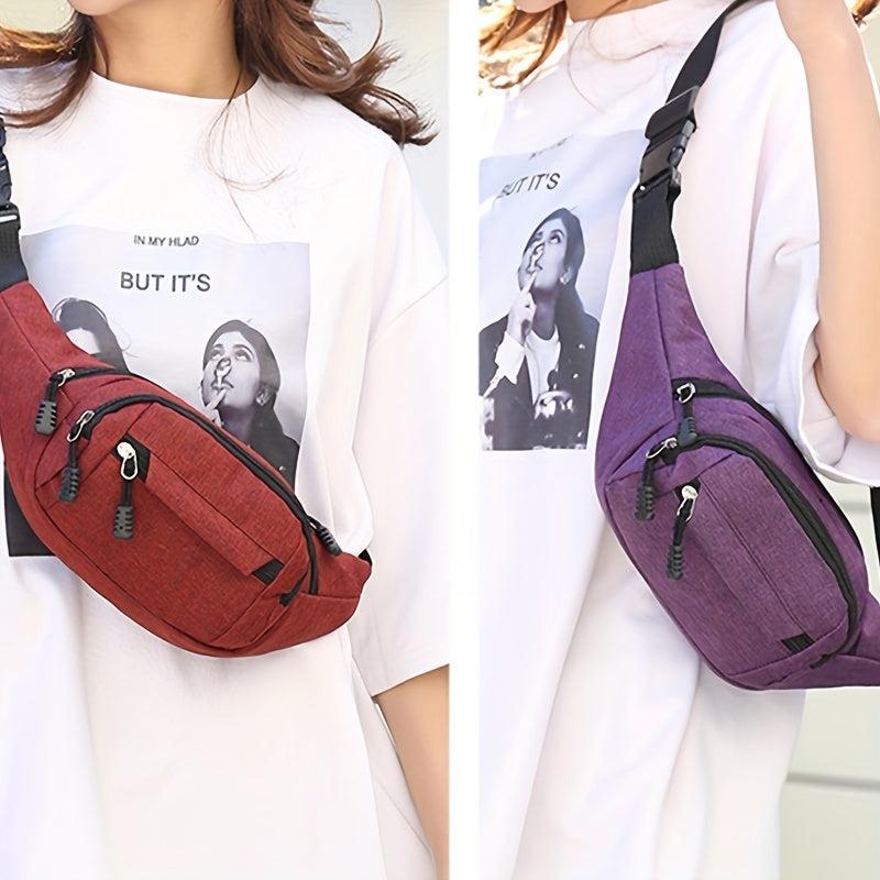 Casual Solid Chest Bag Crossbody Sling Bag for Men and Women