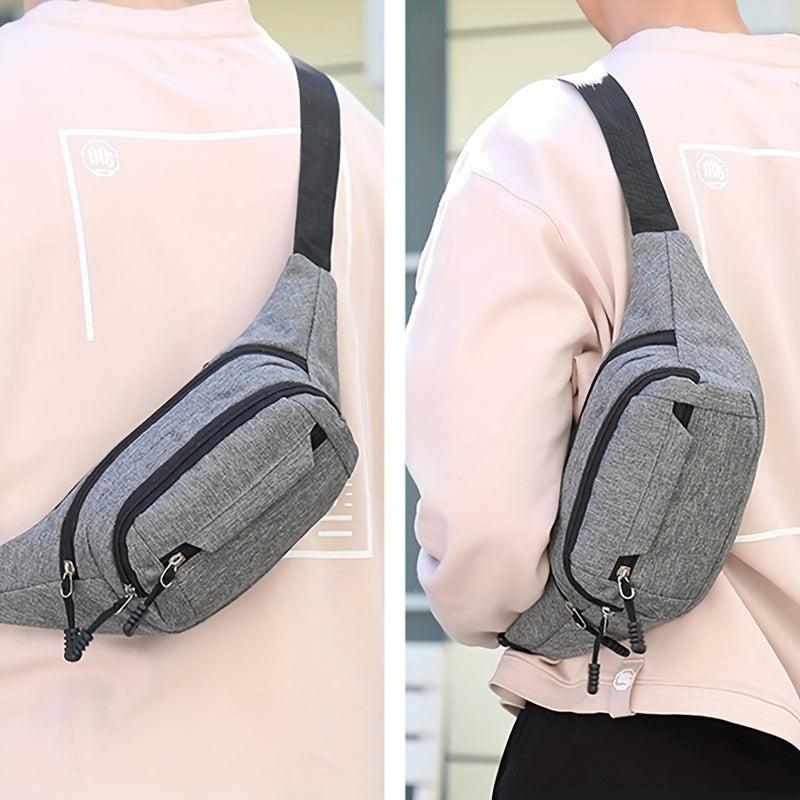 Casual Solid Chest Bag Crossbody Sling Bag for Men and Women