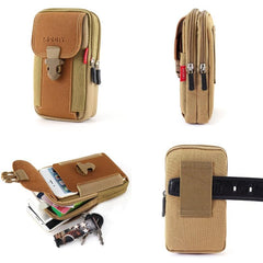 Canvas Leather Phone Bag Waist Bag Waterproof Coin Purse