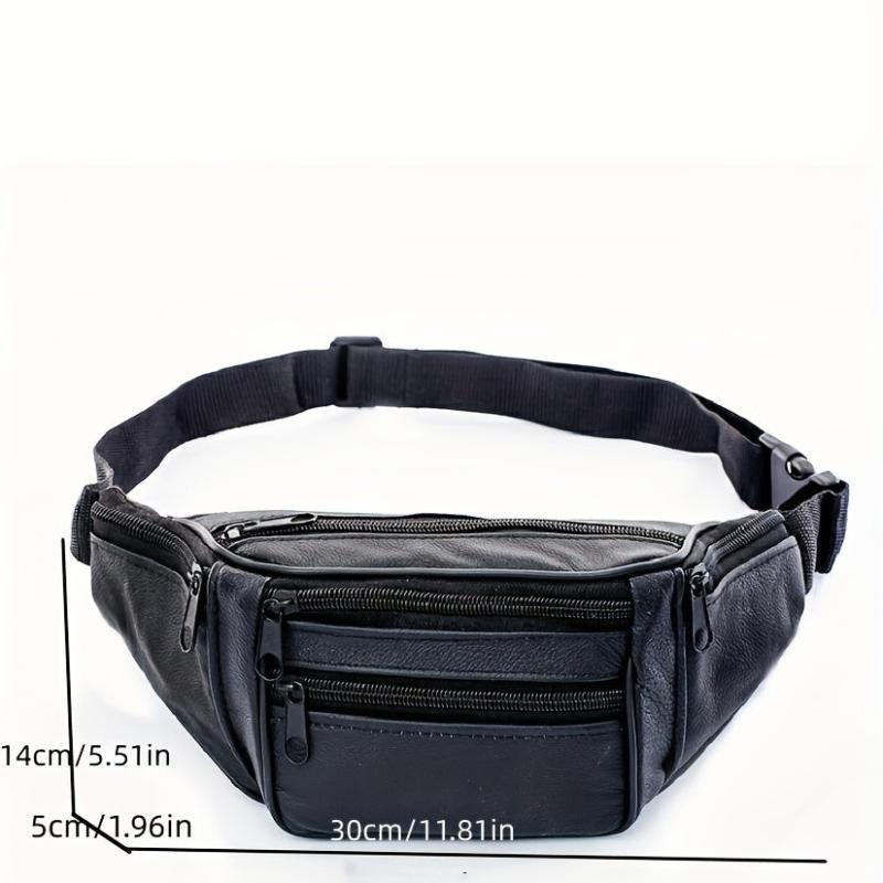 Men's Leather Waist Bag Top Layer Cowhide Shoulder Bag