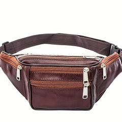 Men's Leather Waist Bag Top Layer Cowhide Shoulder Bag