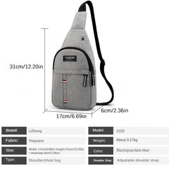 Men's Chest Bag Crossbody Bag Travel Small Backpack Oblique Bag Sports Bag