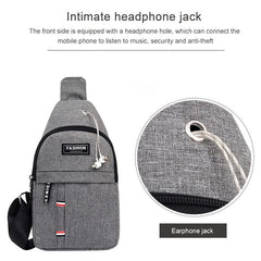 Men's Chest Bag Crossbody Bag Travel Small Backpack Oblique Bag Sports Bag
