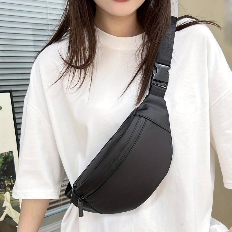 Solid Chest Bag Single Shoulder Bag Waist Bag Mobile Phone Holder