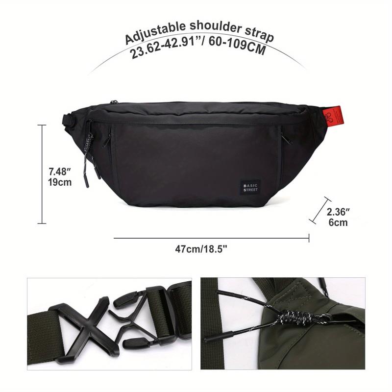 Large Waterproof Fanny Pack for Men Women