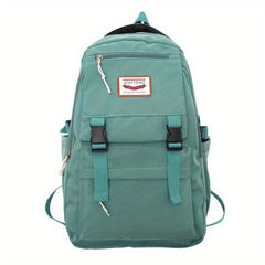 Solid Backpack Nylon Large Capacity Women Commute Bag