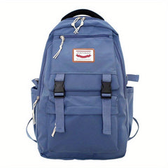 Solid Backpack Nylon Large Capacity Women Commute Bag