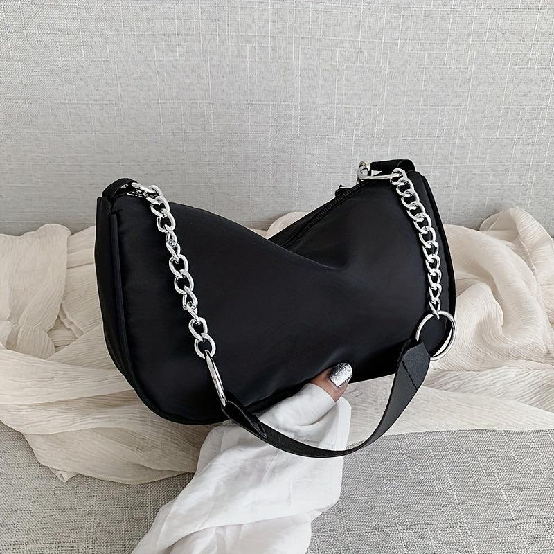 Multifunctional Crossbody Bag Sling Bag Women Handbag Nylon Solid Shoulder Bag