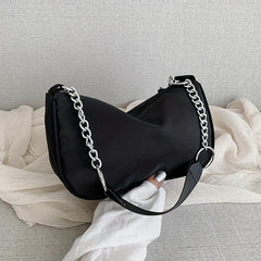 Multifunctional Crossbody Bag Sling Bag Women Handbag Nylon Solid Shoulder Bag