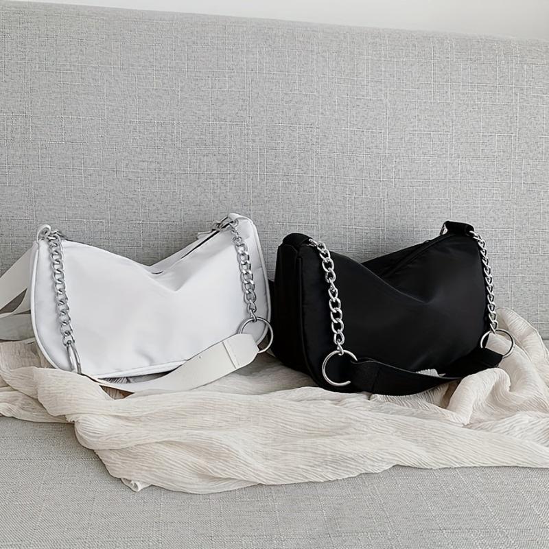 Multifunctional Crossbody Bag Sling Bag Women Handbag Nylon Solid Shoulder Bag