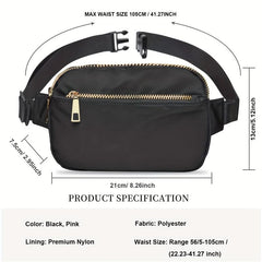 Casual Waist Bag Crossbody Bag Adjustable Strap for Outdoors