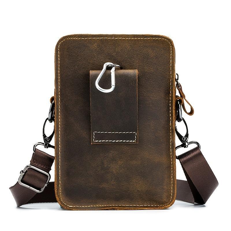 Men's Leather Casual Waist Bag Multifunctional Phone Bag