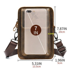 Men's Leather Casual Waist Bag Multifunctional Phone Bag