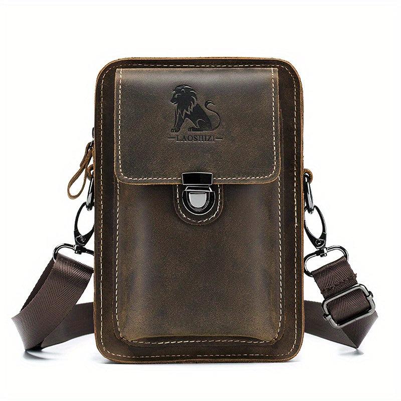 Men's Leather Casual Waist Bag Multifunctional Phone Bag