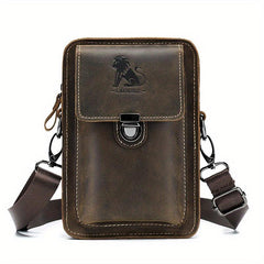 Men's Leather Casual Waist Bag Multifunctional Phone Bag