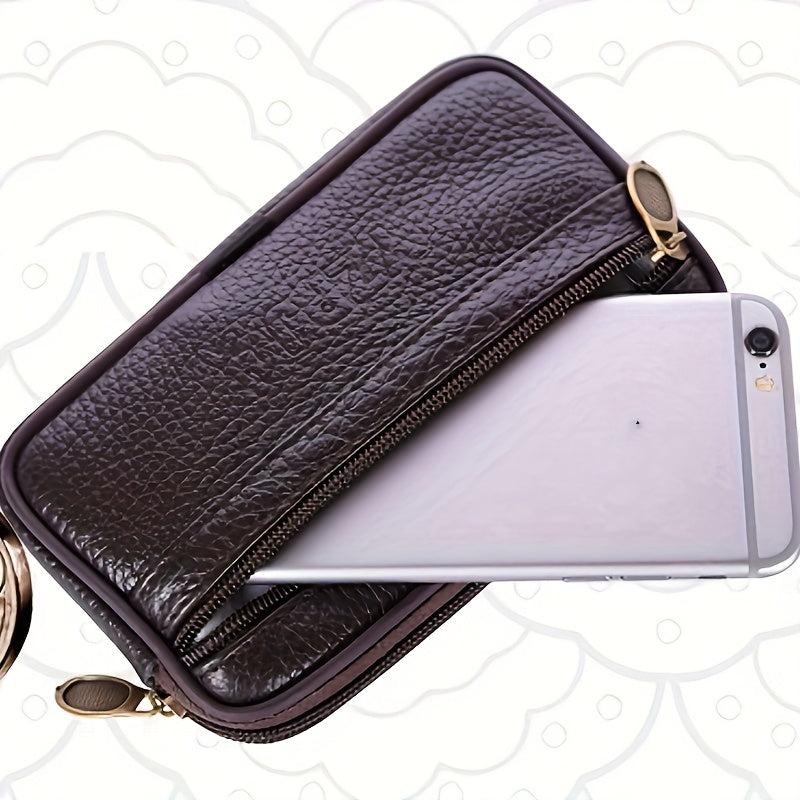 Men's Waterproof Waist Bag With Leather Belt