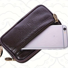 Men's Waterproof Waist Bag With Leather Belt