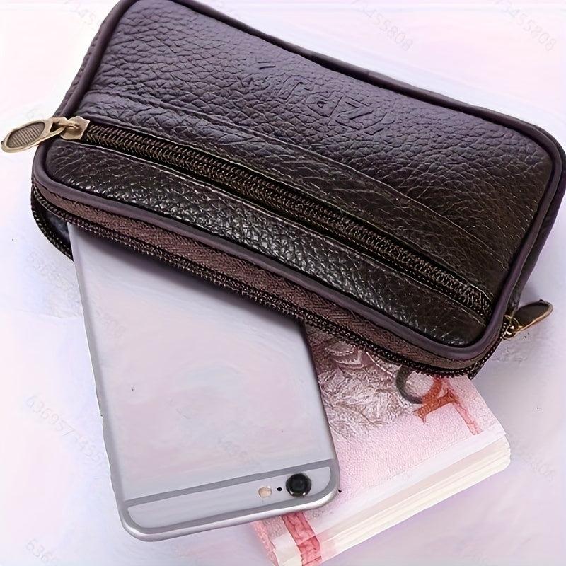 Men's Waterproof Waist Bag With Leather Belt