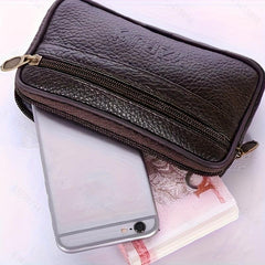 Men's Waterproof Waist Bag With Leather Belt