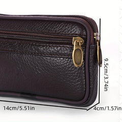 Men's Waterproof Waist Bag With Leather Belt