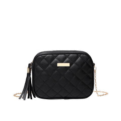 Mini Argyle Quilted Small Square Bag Crossbody Bag Metal Decor Coin Purse