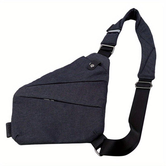 Men's Canvas Crossbody Chest Bag Waist Bag Grey