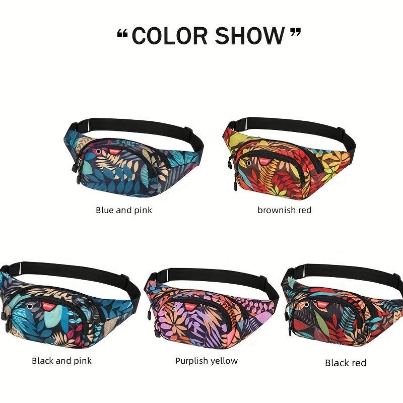 Multicolor Printed Multilayer Chest Waist Bag
