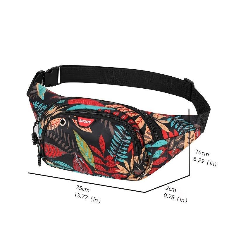 Multicolor Printed Multilayer Chest Waist Bag