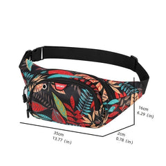 Multicolor Printed Multilayer Chest Waist Bag
