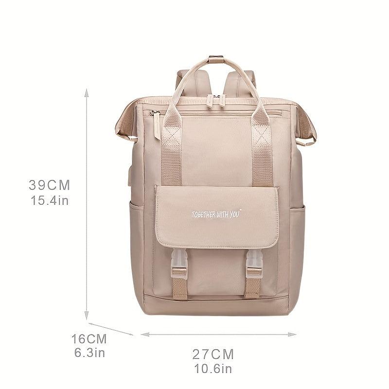 Casual Tote Laptop Backpack Waterproof Nylon School Bag