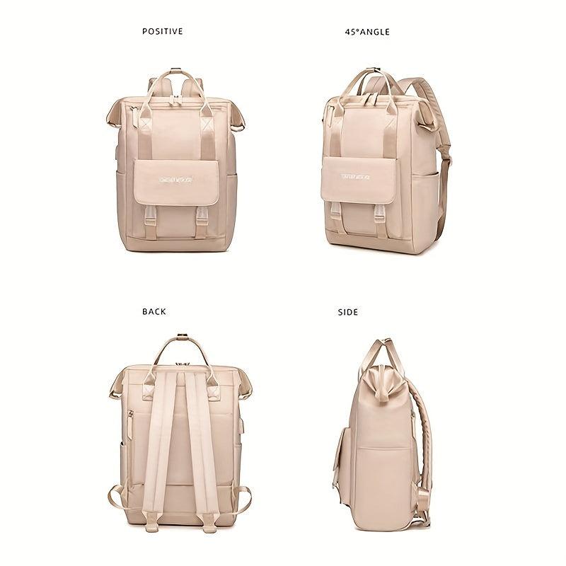 Casual Tote Laptop Backpack Waterproof Nylon School Bag