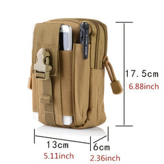 Men's Tactical Belt Canvas Waist Bag Sports Bag