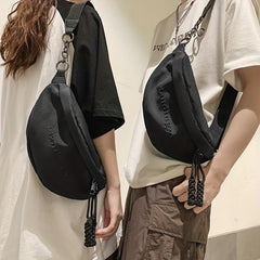 Men Women Couples Casual Large Capacity Waist Bag Lightweight Portable