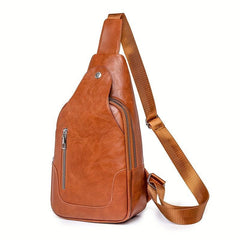 Soft Leather Crossbody Chest Bag Small Backpack Shoulder Bag