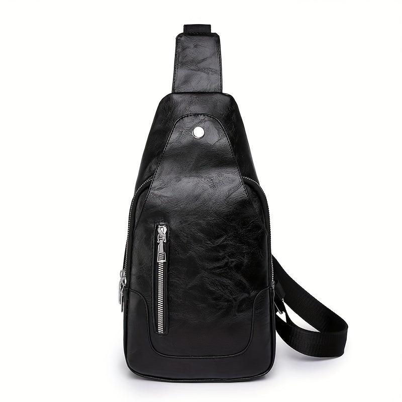 Soft Leather Crossbody Chest Bag Small Backpack Shoulder Bag