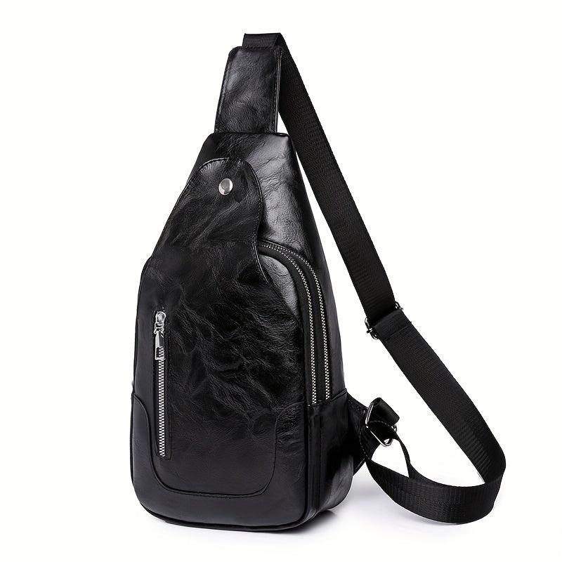 Soft Leather Crossbody Chest Bag Small Backpack Shoulder Bag