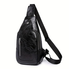 Soft Leather Crossbody Chest Bag Small Backpack Shoulder Bag