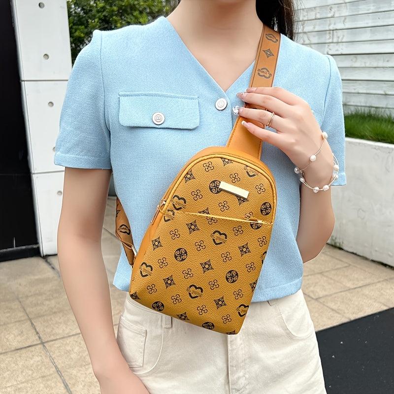 Vintage Retro Printed Fanny Bag Casual Waist Bag Single Shoulder Bag