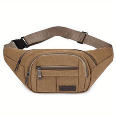 Canvas Waist Bag Crossbody Bag Outdoor Sports Travel Waist Bag