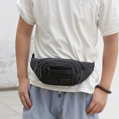 Canvas Waist Bag Crossbody Bag Outdoor Sports Travel Waist Bag