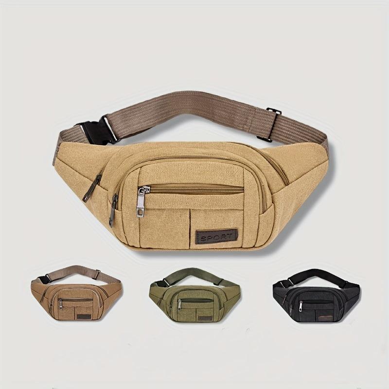Canvas Waist Bag Crossbody Bag Outdoor Sports Travel Waist Bag