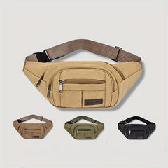 Canvas Waist Bag Crossbody Bag Outdoor Sports Travel Waist Bag