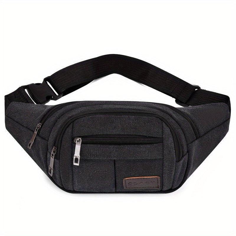 Canvas Waist Bag Crossbody Bag Outdoor Sports Travel Waist Bag