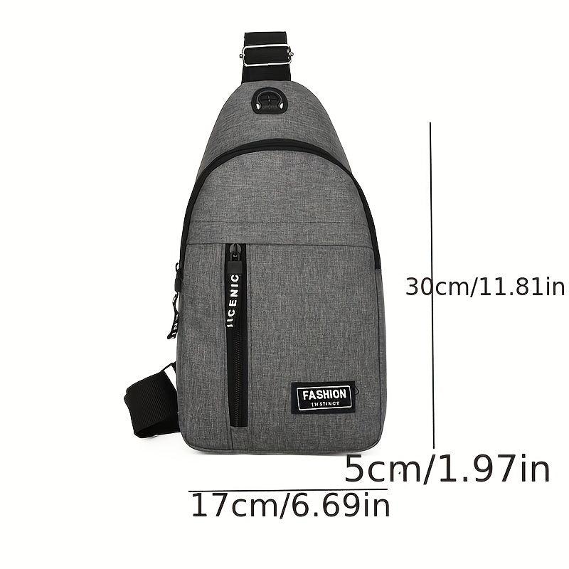 Men's Casual Large Capacity Chest Bag Multifunctional Crossbody Bag