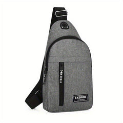 Men's Casual Large Capacity Chest Bag Multifunctional Crossbody Bag
