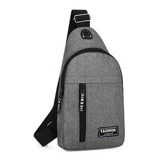 Men's Casual Large Capacity Chest Bag Multifunctional Crossbody Bag