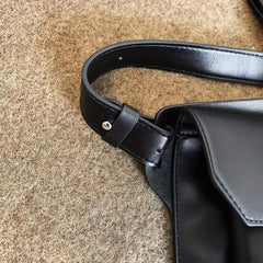 Men's PU Leather Vest Chest Bag Phone Case Outdoor Mobile Phone Bag