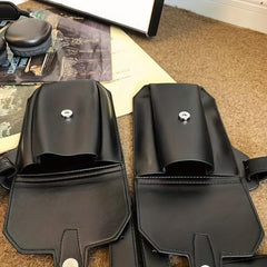 Men's PU Leather Vest Chest Bag Phone Case Outdoor Mobile Phone Bag